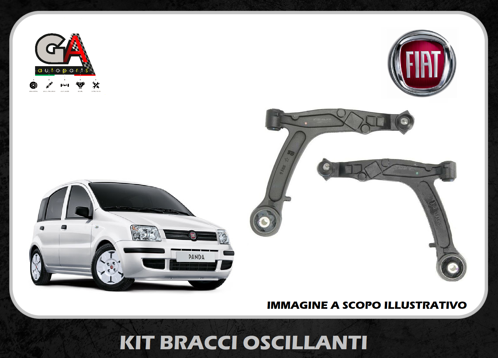 Coppia Bracci Oscillanti Ant Dx Sx Fiat Panda Mtj X